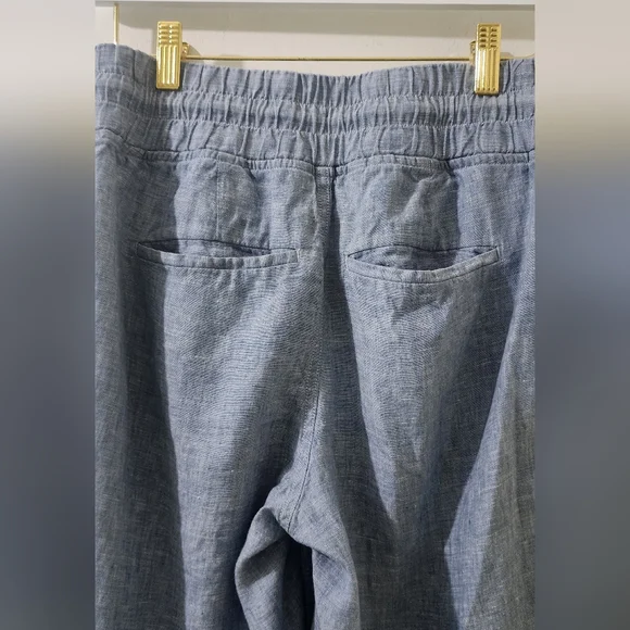 Athleta Blue Wide-Leg Linen Pants, Size 2, 100 % Linen. - Picture 5 of 9